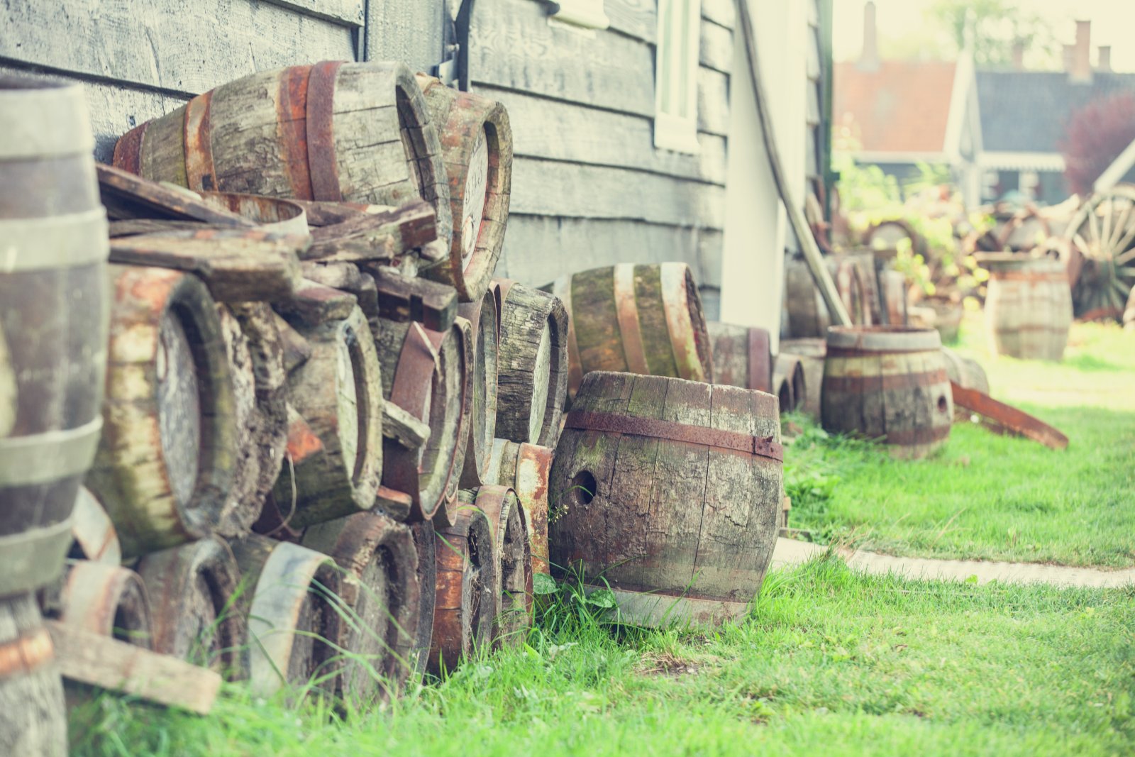 vintage wooden beer barrels 2024 09 25 13 31 42 utc